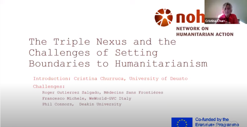 WeWorld-GVC’s intervention in the NOHA’s panel “The Triple Nexus and the Challenges of Setting Boundaries to Humanitarianism”